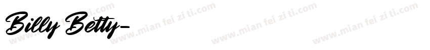 Billy Betty字体转换